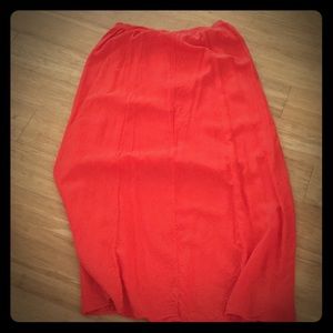 EXC LOFT skirt 10 Maxi lined bright flowy